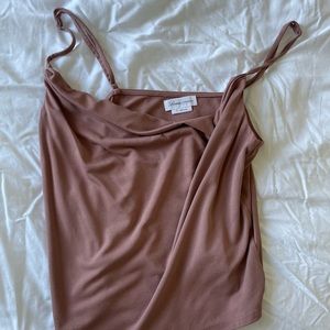 Cowl neck cropped tank